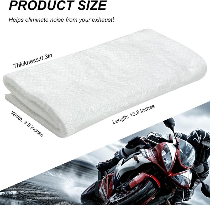 BWBWND Muffler Mat, Fiberglass Soundproof Insulated Exhaust Pipe Wrap Silencer, Universal Muffler Packing for 2-Stroke 4-Stroke Motorcycle ATV Dirt Bike, Motorcycle Accessories (13.8 Inch) - Image 2
